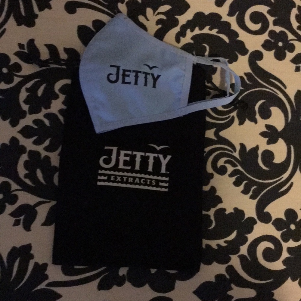 Jetty 420 promo face mask bundle with bag black and blue
